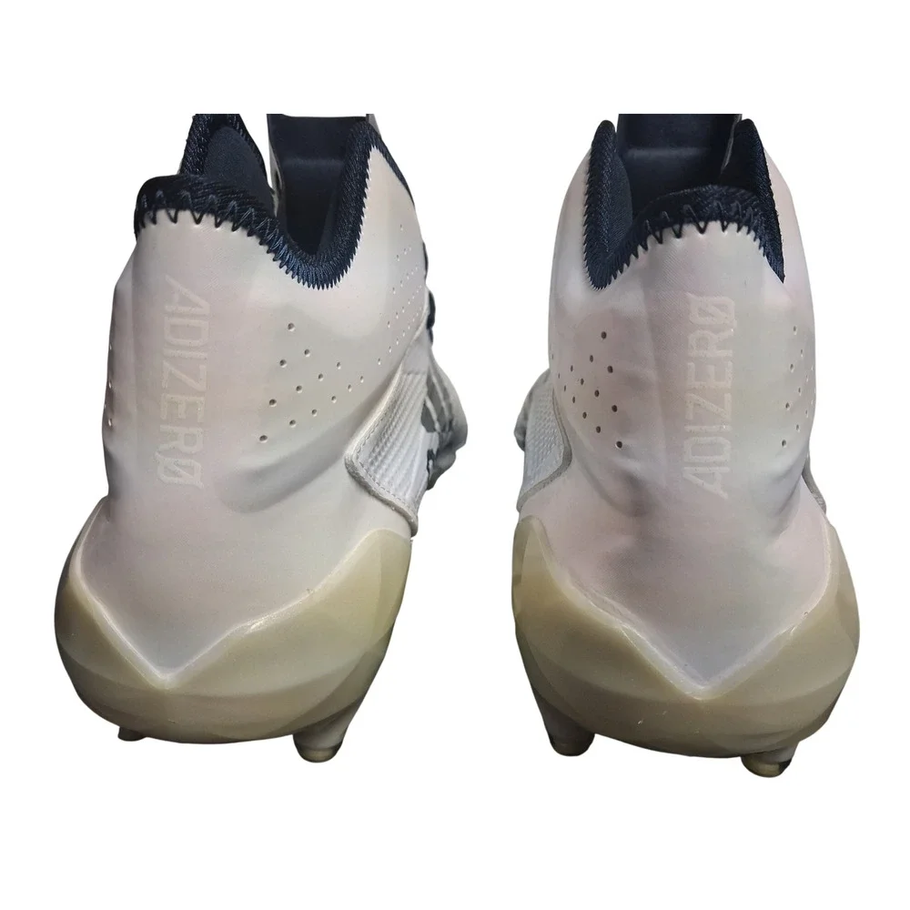 adidas Adizero 5-Star 6.0 Mid Football Cleats White Navy Men's Size 13 New